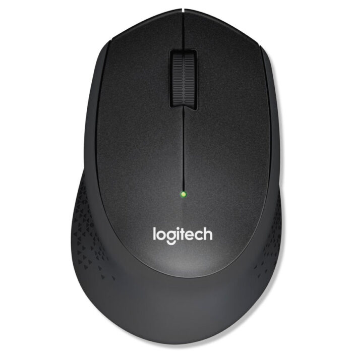 Logitech M330 Silent Plus Mouse, 2.4 GHz Frequency/33 ft Wireless Range, Right Hand Use, Black (LOG910004905)