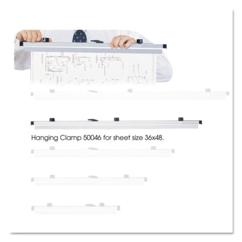 Safco Sheet File Hanging Clamps, 100 Sheets Per Clamp, 36" Length, 6/Carton (SAF50046)
