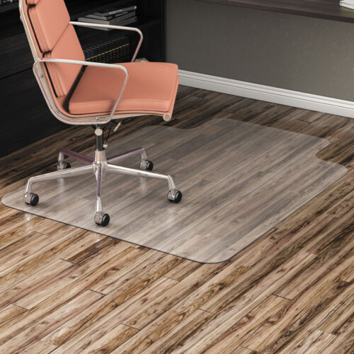Alera All Day Use Non-Studded Chair Mat for Hard Floors, 45 x 53, Wide Lipped, Clear (ALEMAT4553HFL)