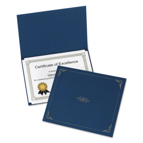 Oxford Certificate Holder, 11.25 x 8.75, Dark Blue, 5/Pack (OXF29900235BGD)