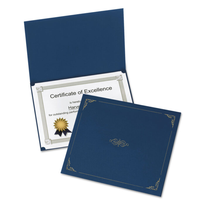 Oxford Certificate Holder, 11.25 x 8.75, Dark Blue, 5/Pack (OXF29900235BGD)