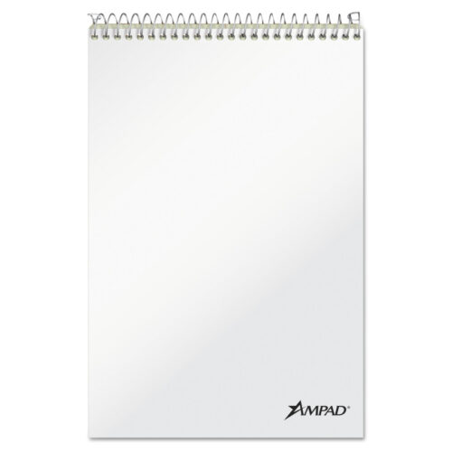 Ampad Steno Pads are easy-to-use note pads for home, school, or work. They flip from the top with a spiral that won't snag, and the pages tear out easily. Each pad has 80 green-tinted sheets with lines for writing. They are 6 x 9 inches and come in a pack of six.
