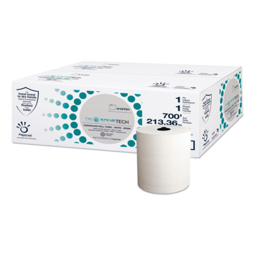 Papernet DissolveTech Paper Towel, 1-Ply, 7.5" x 700 ft, White, 6 Rolls/Carton (SOD410791)