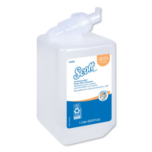 Scott Antimicrobial Foam Skin Cleanser Refill, Fresh Scent, 1,000 mL, 6/Carton (KCC91554CT)