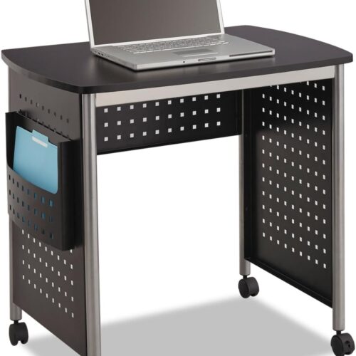 Safco Scoot Desk, 32.25" x 22" x 30.5", Black/Silver (SAF1907BL)