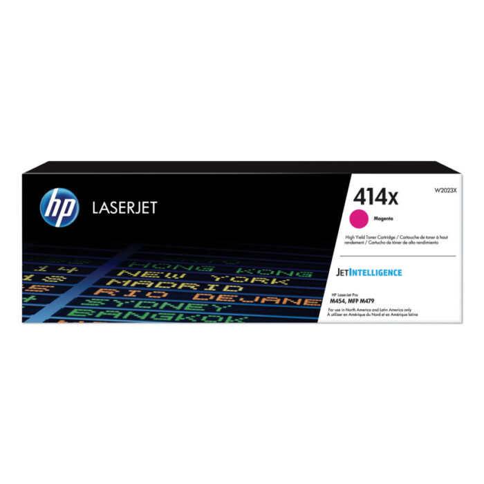 HP 414X, (W2023X) High-Yield Magenta Original LaserJet Toner Cartridge (HEWW2023X)