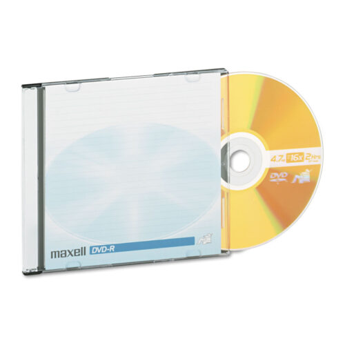 Maxell DVD-R Recordable Disc, 4.7 GB, 16x, Jewel Case, Gold, 10/Pack (MAX638004)