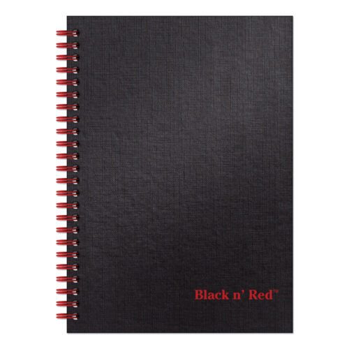 Black n' Red Hardcover Twinwire Notebooks, SCRIBZEE Compatible, 1-Subject, Wide/Legal Rule, Black Cover, (70) 8.25 x 5.88 Sheets (JDKL67000)