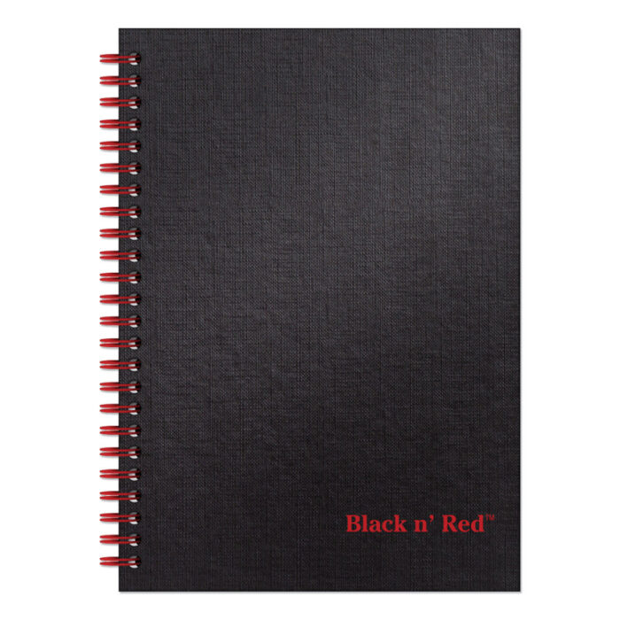 Black n' Red Hardcover Twinwire Notebooks, SCRIBZEE Compatible, 1-Subject, Wide/Legal Rule, Black Cover, (70) 8.25 x 5.88 Sheets (JDKL67000)
