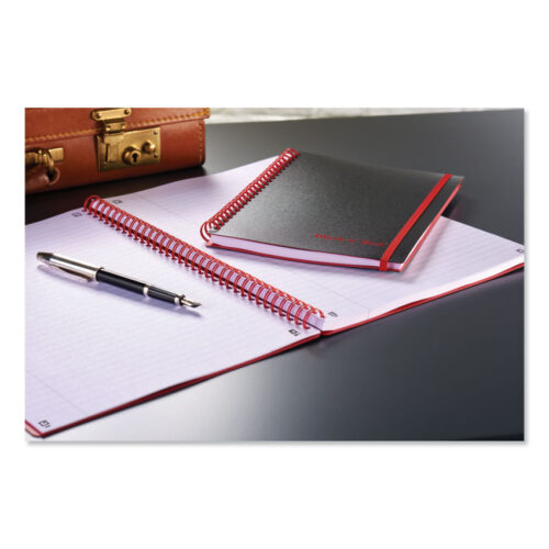 Black n' Red Flexible Cover Twinwire Notebooks, SCRIBZEE Compatible, 1-Subject, Wide/Legal Rule, Black Cover, (70) 11.75 x 8.25 Sheets (JDKE67008)