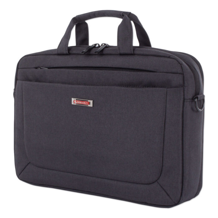 Swiss Mobility Cadence 2 Section Briefcase, Fits Devices Up to 15.6", Polyester, 4.5 x 4.5 x 16, Charcoal (SWZEXB1009SMCH)