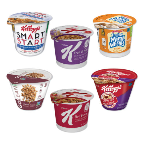 Kellogg's Breakfast Cereal - Single Serve, Classic Wellness Assortment, 2.2 oz Cup, 60/Carton (KEB5X0404)