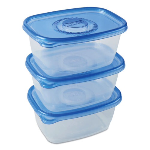 Glad Deep Dish Food Storage Containers, 64 oz, Plastic, 3/Pack (CLO70045PK)