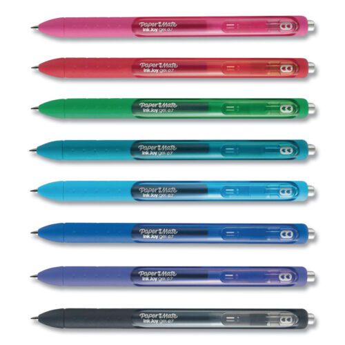 Paper Mate InkJoy Gel Pen, Retractable, Medium 0.7 mm, Assorted Ink and Barrel Colors, 8/Pack (PAP1958946)