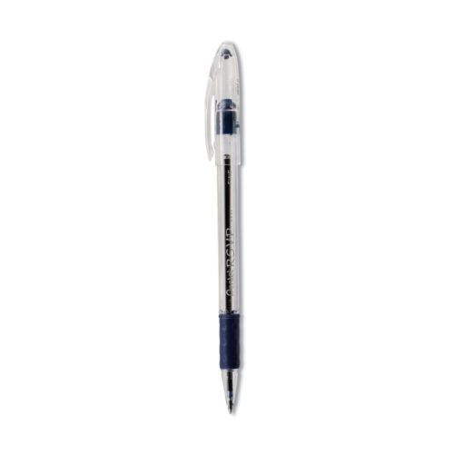 Pentel R.S.V.P. Ballpoint Pen, Stick, Fine 0.7 mm, Blue Ink, Clear/Blue Barrel, Dozen (PENBK90C)