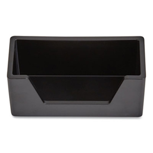 TRU RED Business Card Holder, Holds 80 Cards, 3.97 x 1.73 x 1.77, Plastic, Black (TUD24380413)