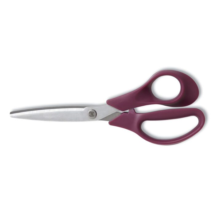 TRU RED Stainless Steel Scissors, 8" Long, 3.58" Cut Length, Straight Purple Handle (TUD24380504)