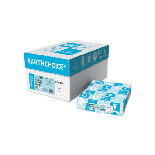 Domtar EarthChoice Cover Stock, Vellum Bristol, 96 Bright, 67 lb Bristol Weight, 8.5 x 11, Bright White, 250/Pack (DMR82880)