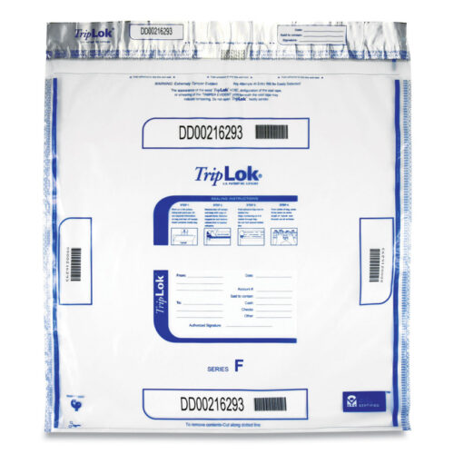 TripLOK Deposit Bag, Plastic, 20 x 20, Clear, 250/Carton (CNK585064)
