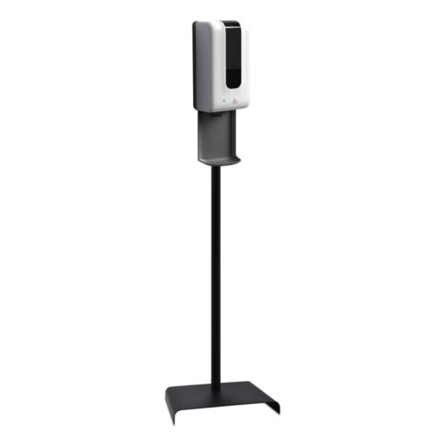 GN1 Automatic Hand Sanitizer Dispenser with Floor Stand and Tray, 1,200 mL, 13 x 11.4 x 51.63, White/Gray (GN1F1406STS)
