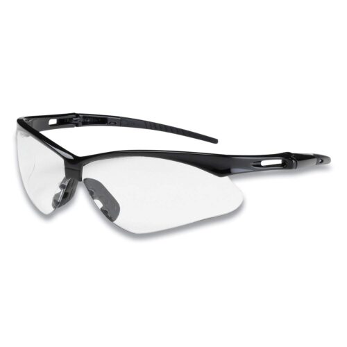 Bouton Anser Optical Safety Glasses, Anti-Fog, Scratch-Resistant, Clear Lens, Black Frame (PID250AN10111)