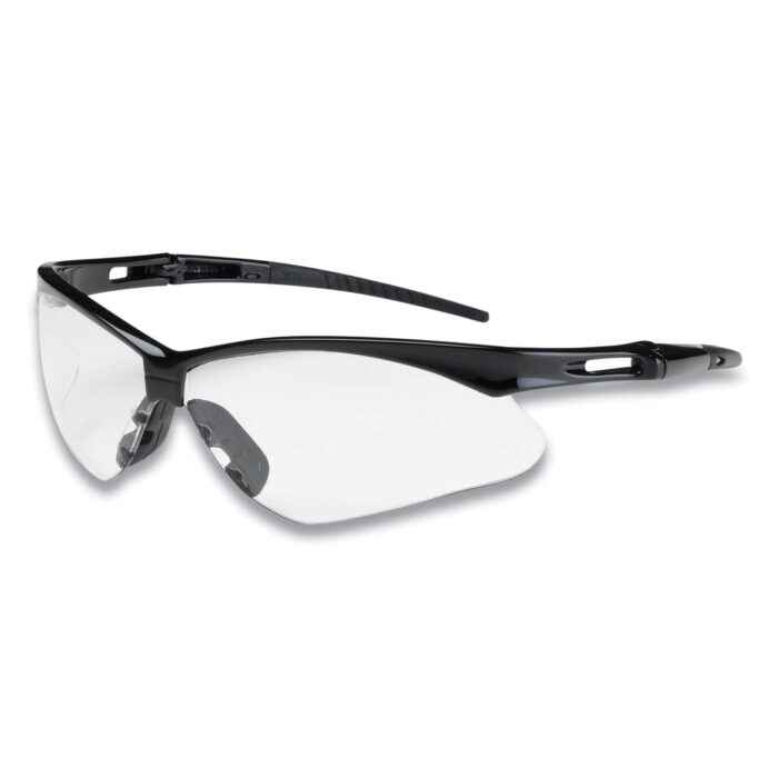Bouton Anser Optical Safety Glasses, Anti-Fog, Scratch-Resistant, Clear Lens, Black Frame (PID250AN10111)