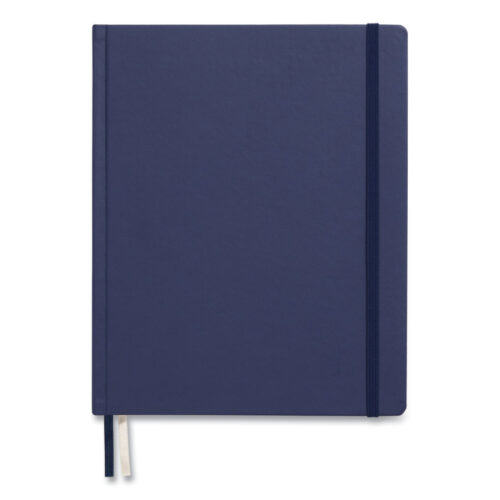"TRU RED Hardcover Business Journal is a professional notebook designed for work. It has a sturdy blue hardcover that looks sleek and protects your notes. Inside, you’ll find 96 high-quality, smooth pages (10 x 8 inches) with narrow-ruled lines for neat writing. A built-in satin ribbon bookmark helps you quickly flip back to important notes during meetings or calls. The durable sewn binding keeps pages secure, and the hardcover ensures it stays polished even with daily use. It is ideal for organizing tasks, ideas, or client details in a professional and clutter-free way. "