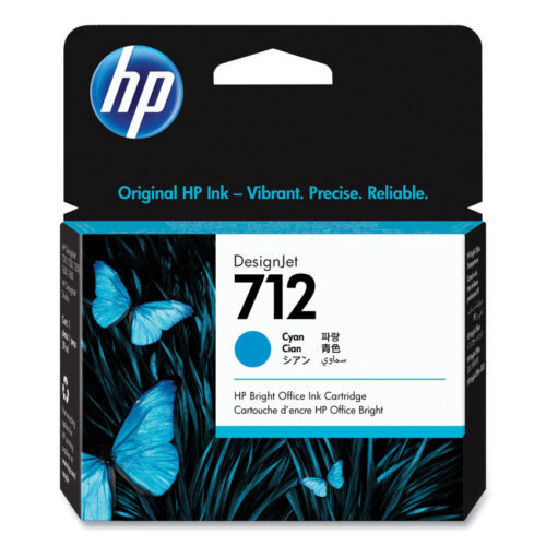 HP 712, (3ED67A) Cyan Original Ink Cartridge (HEW3ED67A)