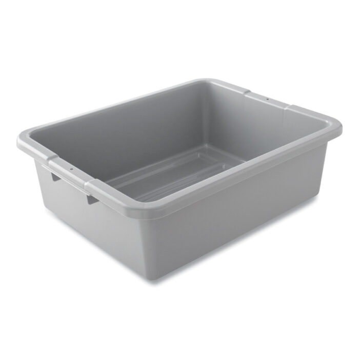 Rubbermaid Commercial Bus/Utility Box, 17.3" x 7" x 21.5", Gray, 100/Carton (RCP335192GRAYCT)