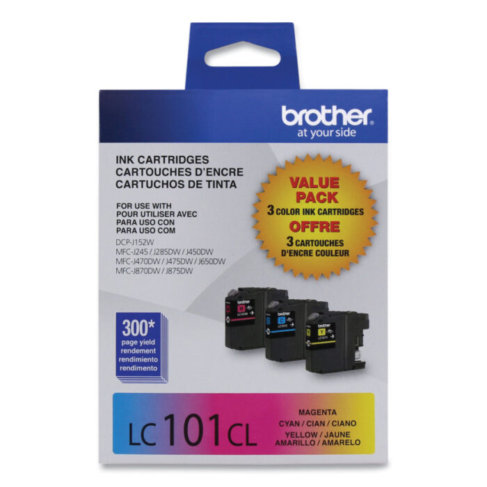 101 LC1013PKS Innobella Ink, 300 Page-Yield, Cyan/Magenta/Yellow (BRTLC1013PKS)