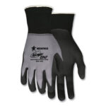 MCR Safety Ninja Nitrile Coating Nylon/Spandex Gloves, Black/Gray, Large, Dozen (CRWN96790L)