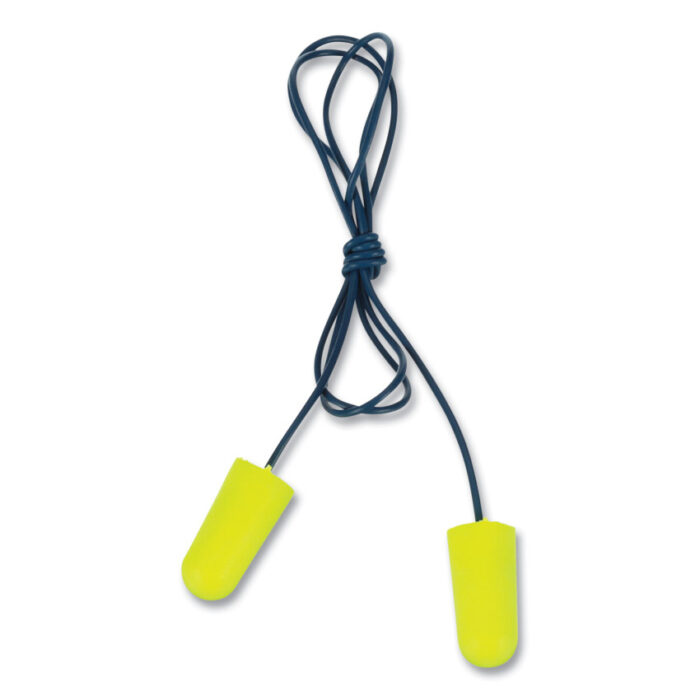 3M E-A-Rsoft Metal Detectable Soft Foam Earplugs, Corded, 32 NRR, Poly Bag, 200 Pairs/Box (MMM3114106)