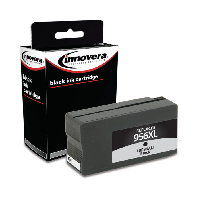 Innovera Remanufactured Black High-Yield Ink, Replacement for 956XL (L0R39AN), 3,000 Page-Yield (IVRL0R39AN)