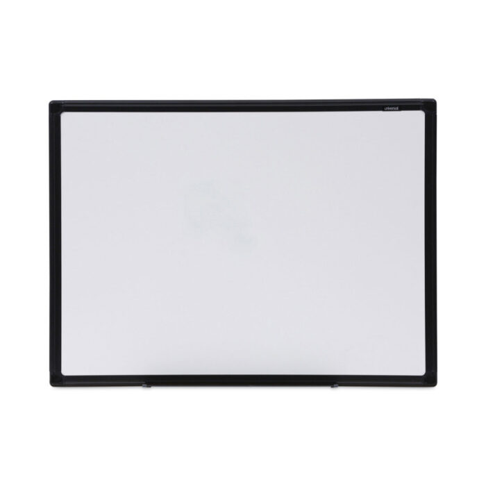 Universal Design Series Deluxe Dry Erase Board, 24 x 18, White Surface, Black Anodized Aluminum Frame (UNV43630)