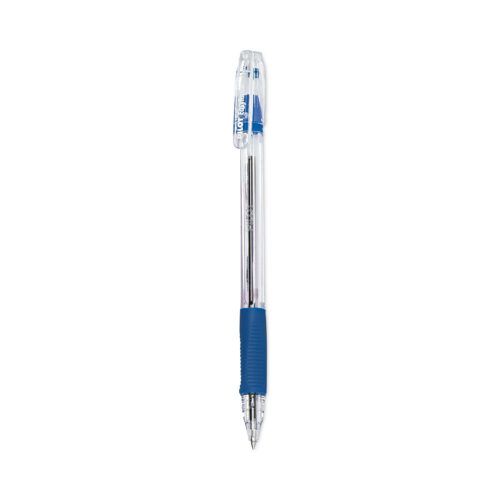 Pilot EasyTouch Ballpoint Pen, Stick, Fine 0.7 mm, Blue Ink, Clear/Blue Barrel, Dozen (PIL32002)