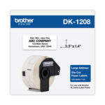 Die-Cut Address Labels, 1.4" x 3.5", White, 400 Labels/Roll (BRTDK1208)
