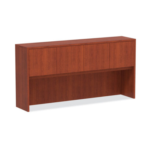 Alera Alera Valencia Series Hutch with Doors, 4 Compartments, 70.63w x 15d x 35.38h, Medium Cherry (ALEVA287215MC)