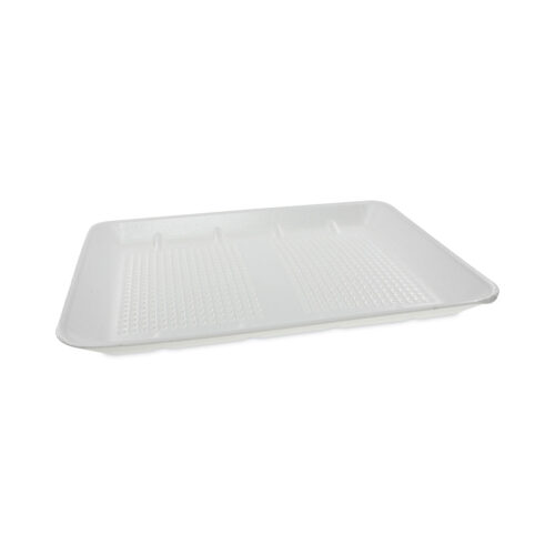 Pactiv Evergreen Supermarket Tray, #1014 Family Pack Tray, 13.88 x 9.88 x 1, White, Foam, 100/Carton (PCTHTF110140000)