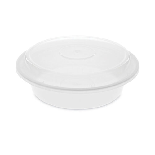 Pactiv Evergreen Newspring VERSAtainer Microwavable Containers, 24 oz, 7 x 7 x 2.38, White/Clear, Plastic, 150/Carton (PCTNC723)