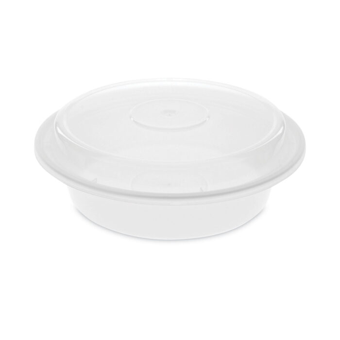 Pactiv Evergreen Newspring VERSAtainer Microwavable Containers, 24 oz, 7 x 7 x 2.38, White/Clear, Plastic, 150/Carton (PCTNC723)