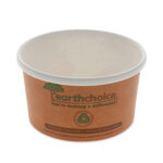 Pactiv Evergreen EarthChoice Compostable Soup Cup, Small, 8 oz, 3 x 3 x 3, Brown, Paper, 500/Carton (PCTPHSC8ECDI)