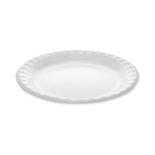 Pactiv Evergreen Placesetter Deluxe Laminated Foam Dinnerware, Plate, 8.88" dia, White, 500/Carton (PCTYTK100090000)