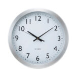 Universal Brushed Aluminum Wall Clock, 12" Overall Diameter, Silver Case, 1 AA (sold separately) (UNV10425)
