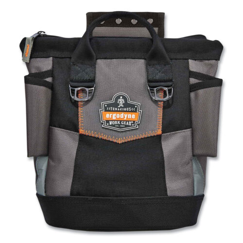ergodyne Arsenal 5517 Premium Topped Tool Pouch with Zipper, 6 x 10 x 11.5, Polyester, Black (EGO13647)