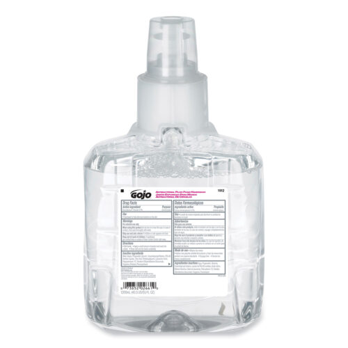 GOJO Antibacterial Foam Hand Wash Refill, For LTX-12 Dispenser, Plum Scent, 1,200 mL (GOJ191202EA)