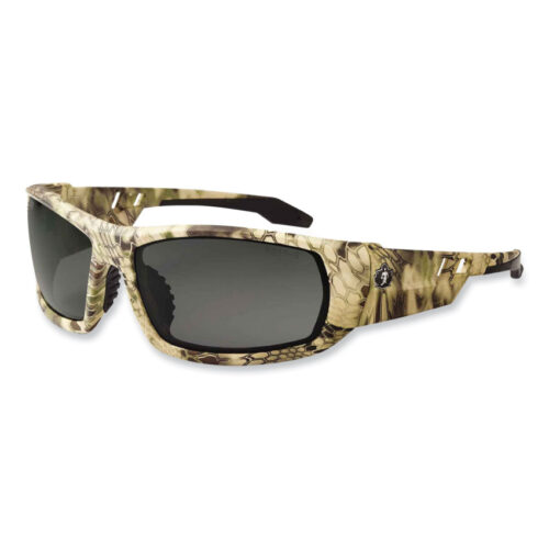 ergodyne Skullerz Odin Safety Glasses, Kryptek Highlander Nylon Impact Frame, Polarized Smoke Lens (EGO50331)