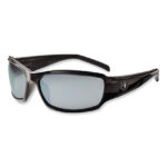 ergodyne Skullerz Thor Safety Glasses, Black Nylon Impact Frame, Silver Mirror Polycarbonate Lens (EGO51042)