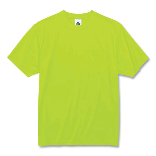ergodyne GloWear 8089 Non-Certified Hi-Vis T-Shirt, Polyester, 5X-Large, Lime (EGO21559)