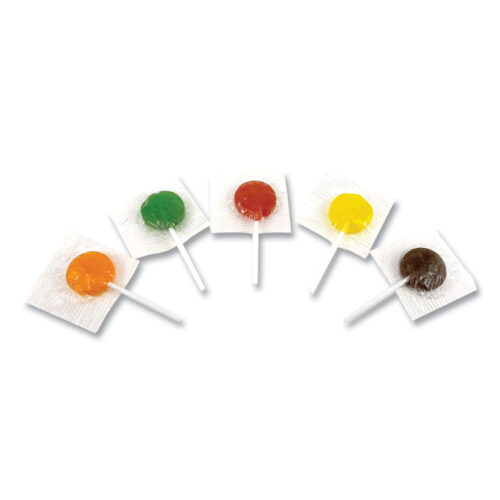 Office Snax Lick Stix Suckers, Randomly Assorted Flavors, 1.85 lb/Bag (OFX00653)
