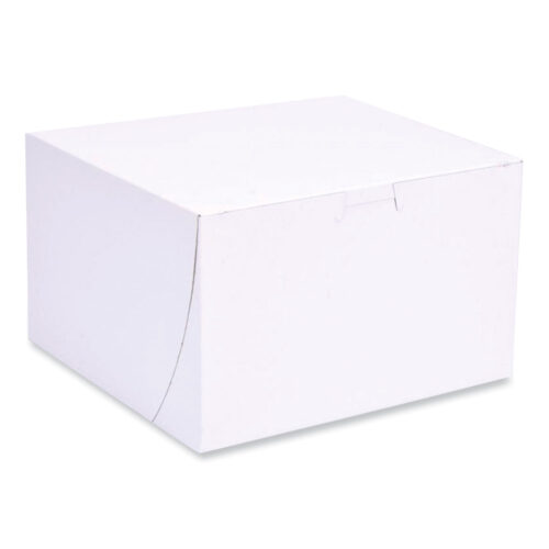 SCT Bakery Boxes, Standard, 8 x 8 x 5, White, Paper, 100/Carton (SCH1545)
